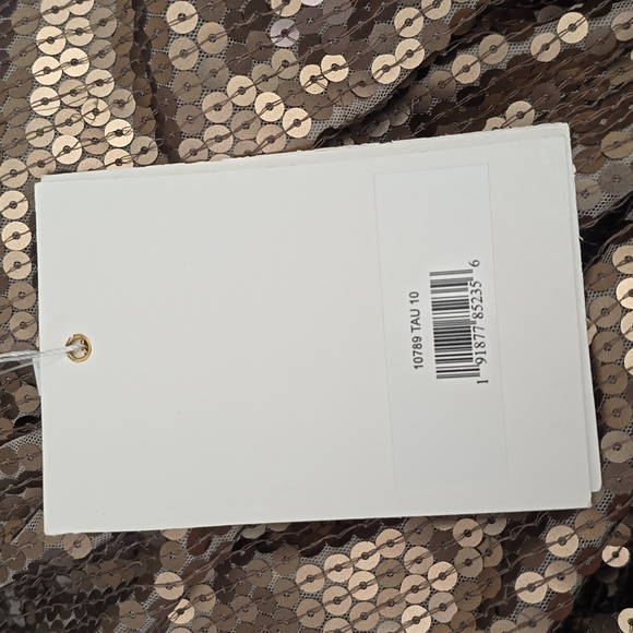 NWT! Mac Duggal, High Neck Long Sleeve Cocktail Dress, Taupe, Size 10, MSRP $398 - Picture 13 of 13